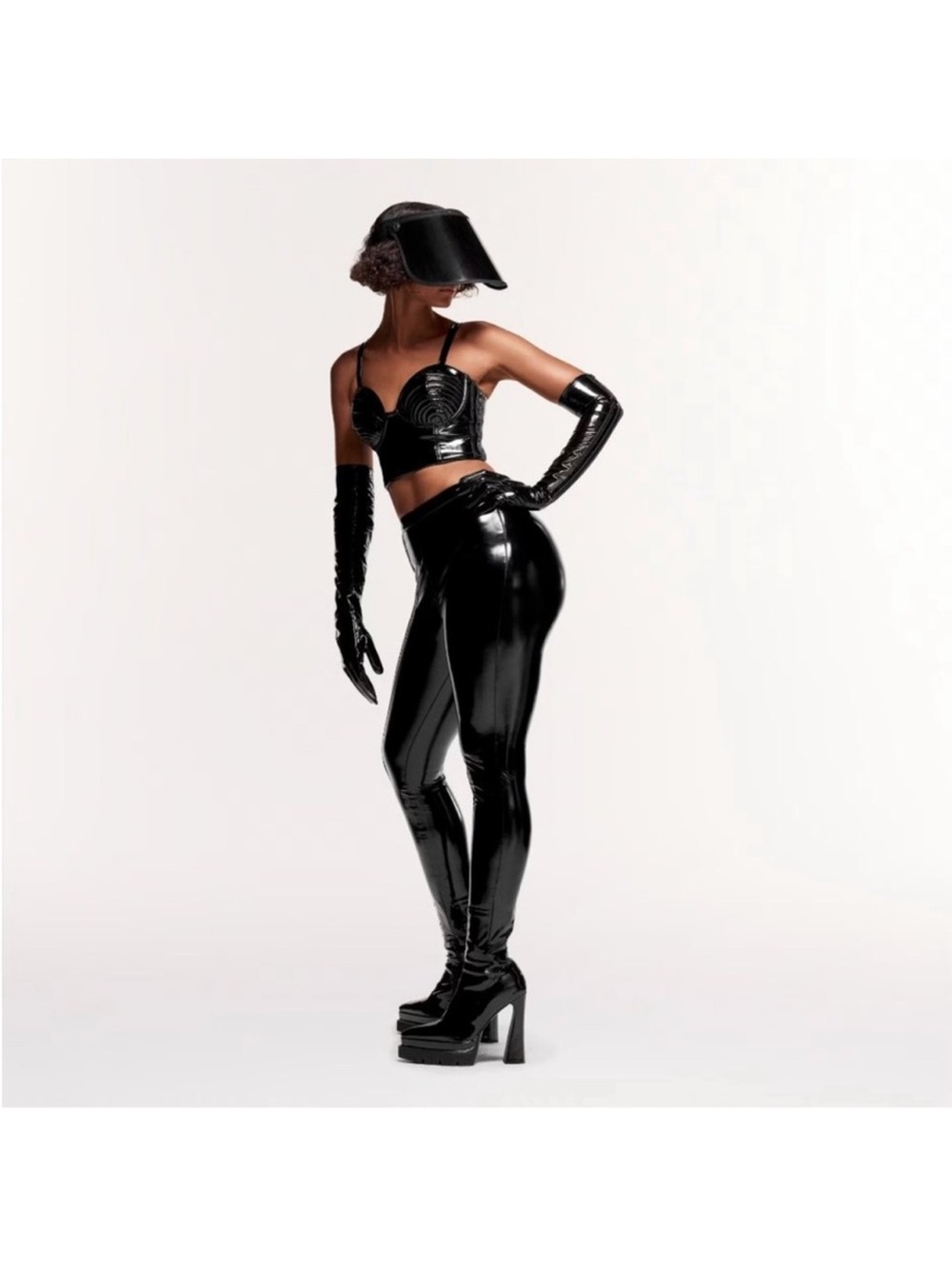 Adidas x IVY PARK NOIR Faux
Latex Straight Leg Pants